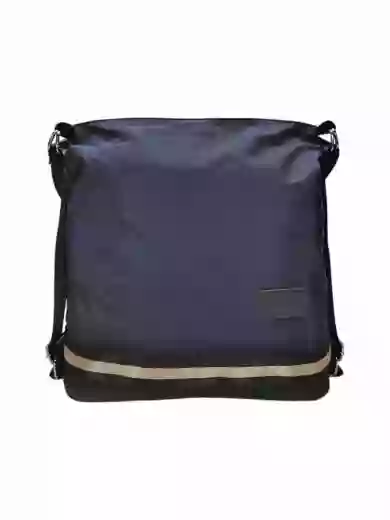 Praktický tmavě modrý kabelko-batoh 2v1 z nylonu, BOBO, 1601, přední strana kabelko-batohu 2v1