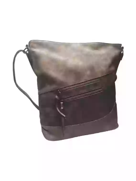 Luxusní velká kabelka z eko kůže Tapple H17104 středně hnědá přední strana