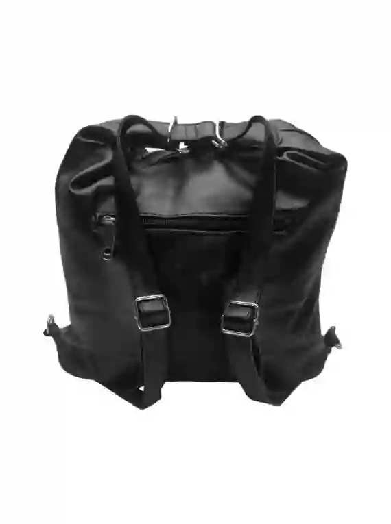 Praktický dámský kabelko-batoh s kapsami Tapple H181177 černý zadní strana s popruhy