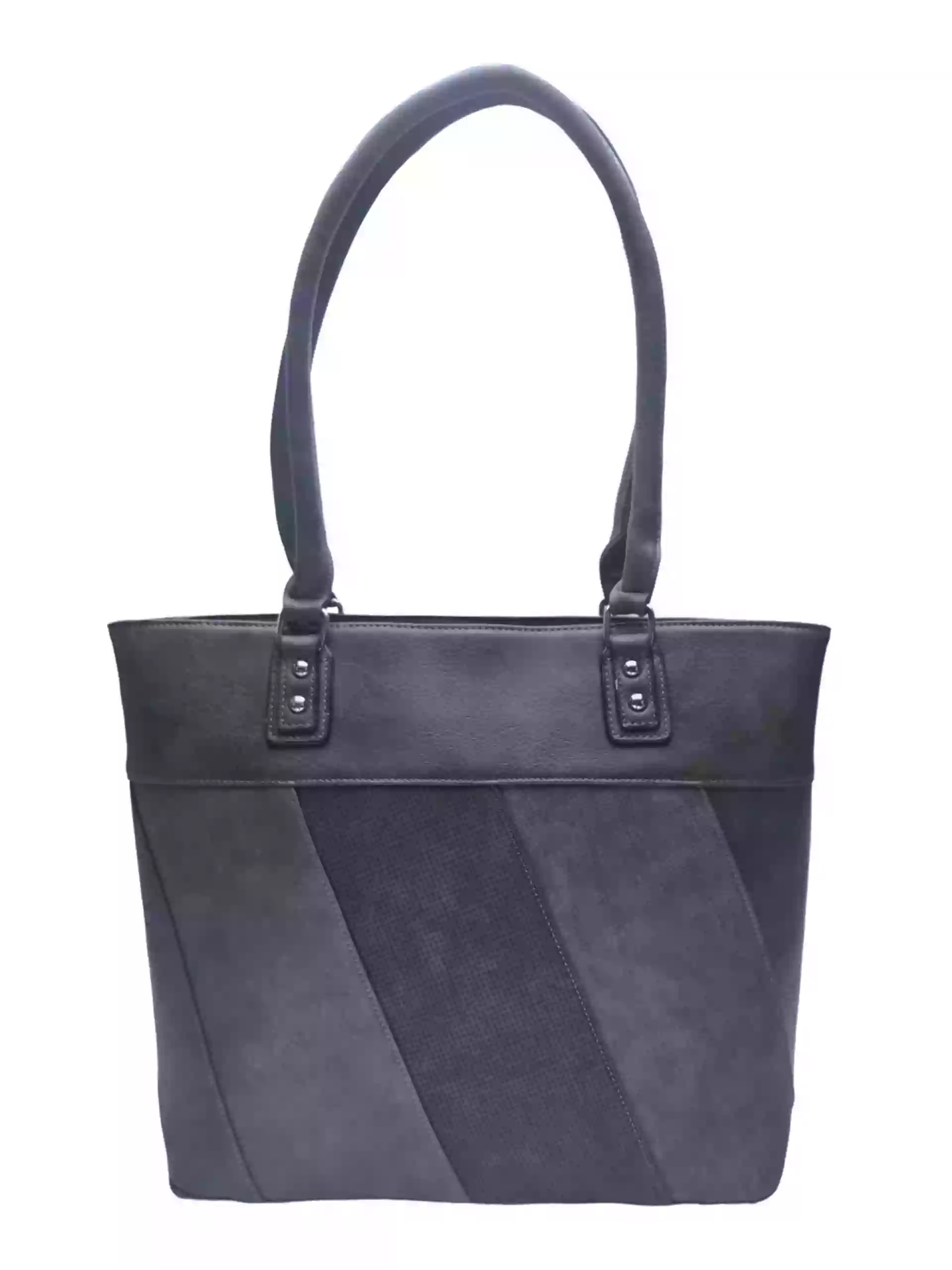 Dámská kabelka přes rameno s moderními vzory, Tapple H190027, tmavě šedá, přední strana kabelky