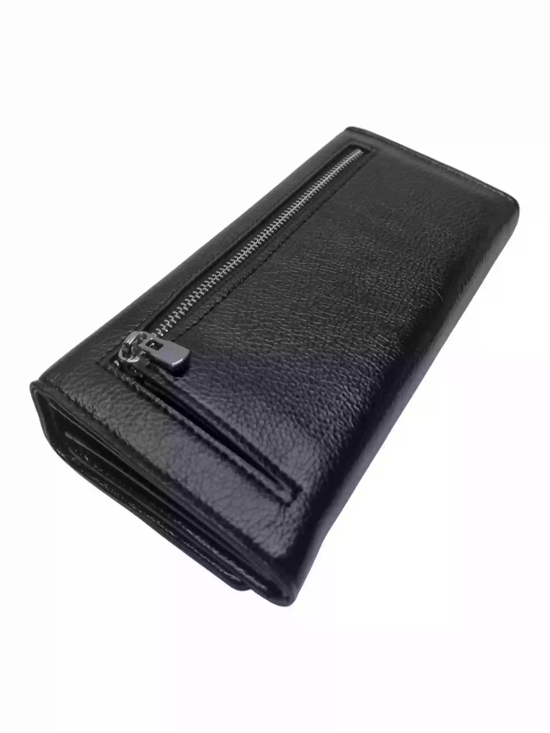 Moderní černá dámská peněženka na magnetky, New Berry, 0925-5, zadní strana peněženky