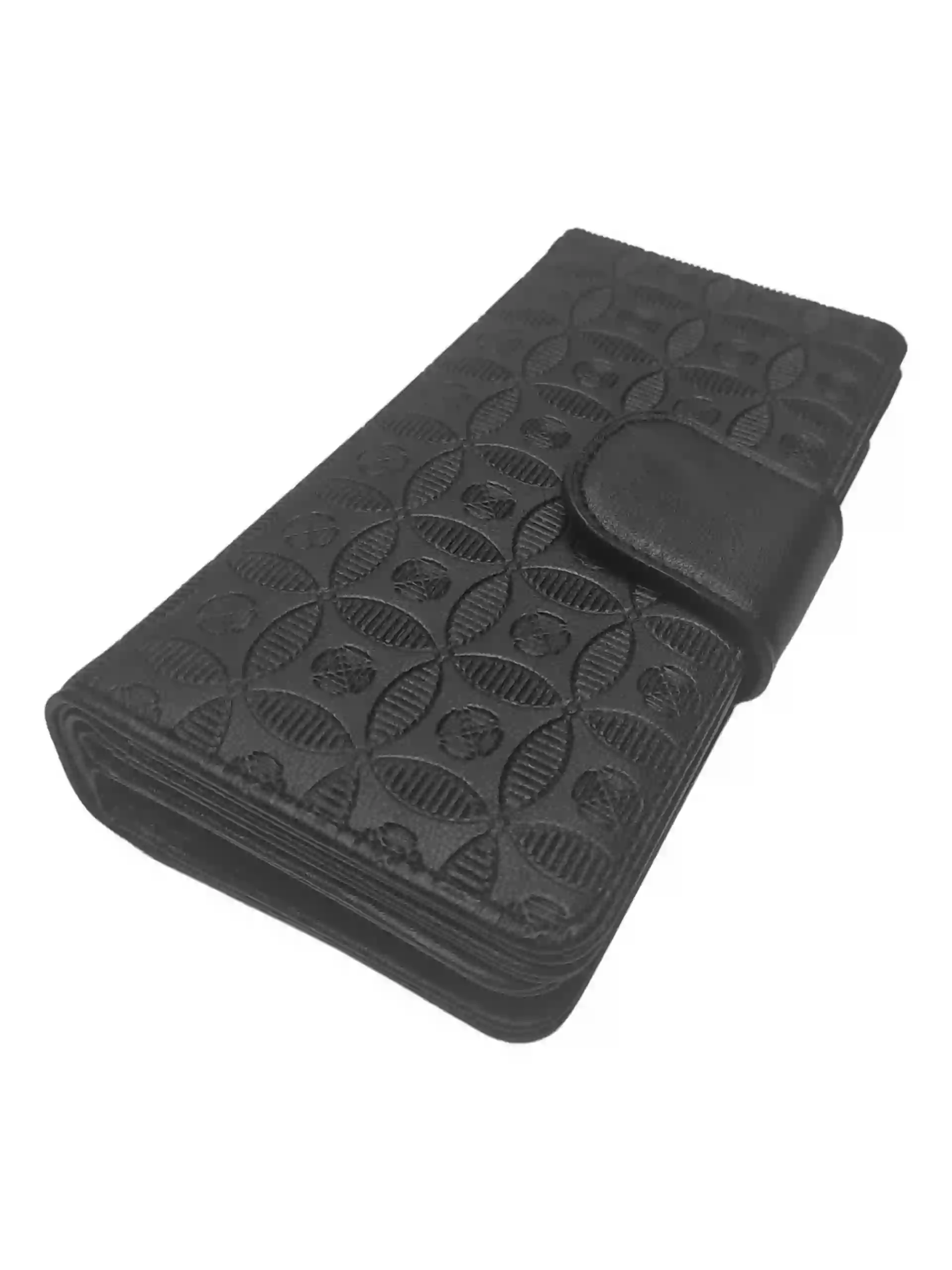 Černá dámská peněženka ze slušivé vzorované eko kůže, New Berry, YX-103, přední strana dámské peněženky