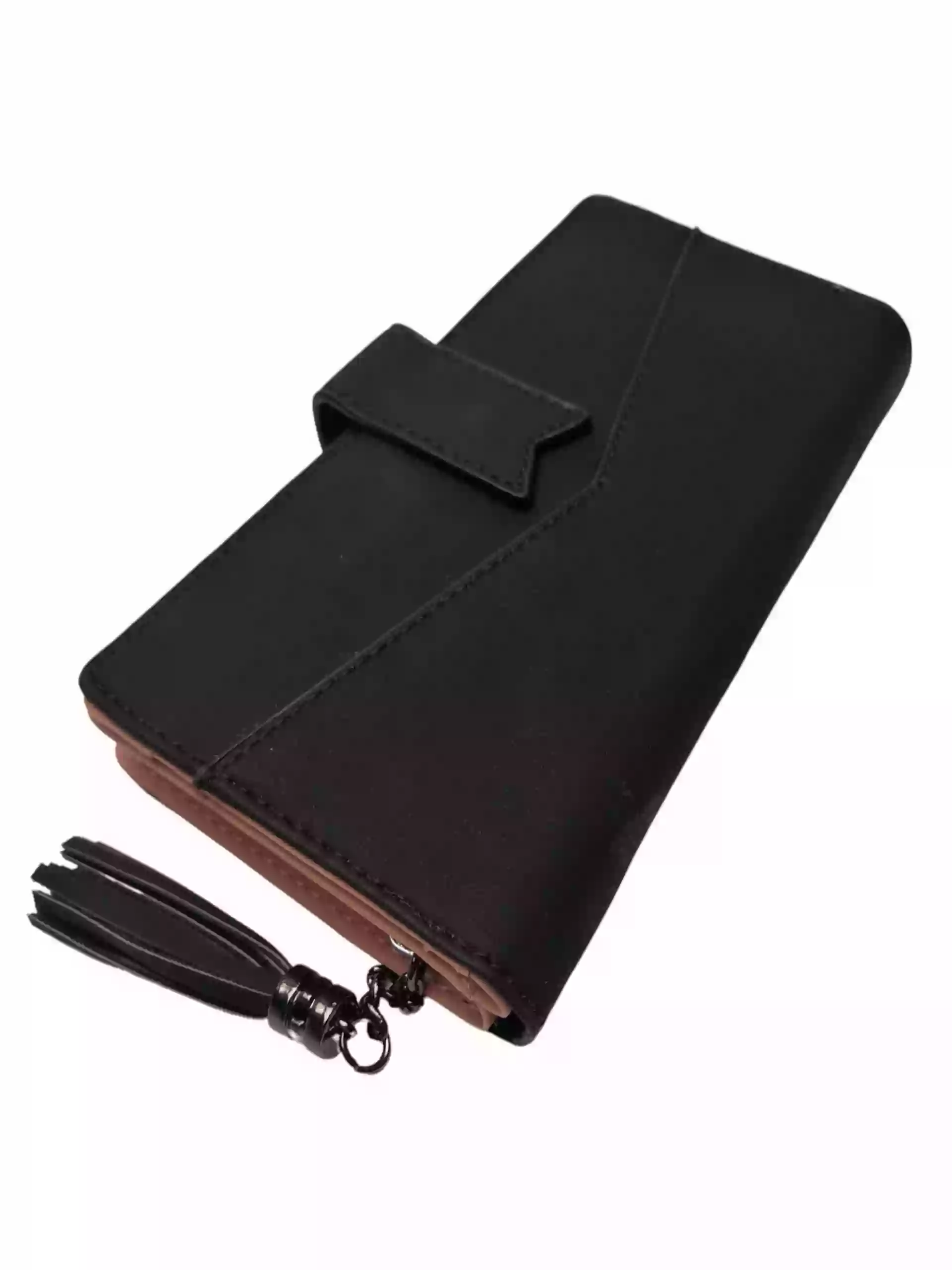 Černá dámská peněženka z broušené eko kůže, New Berry, DX-11, přední strana peněženky