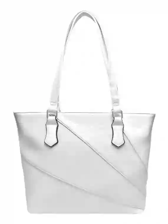 Bílá dámská kabelka přes rameno se vzory, Tapple, H17224, přední strana kabelky přes rameno