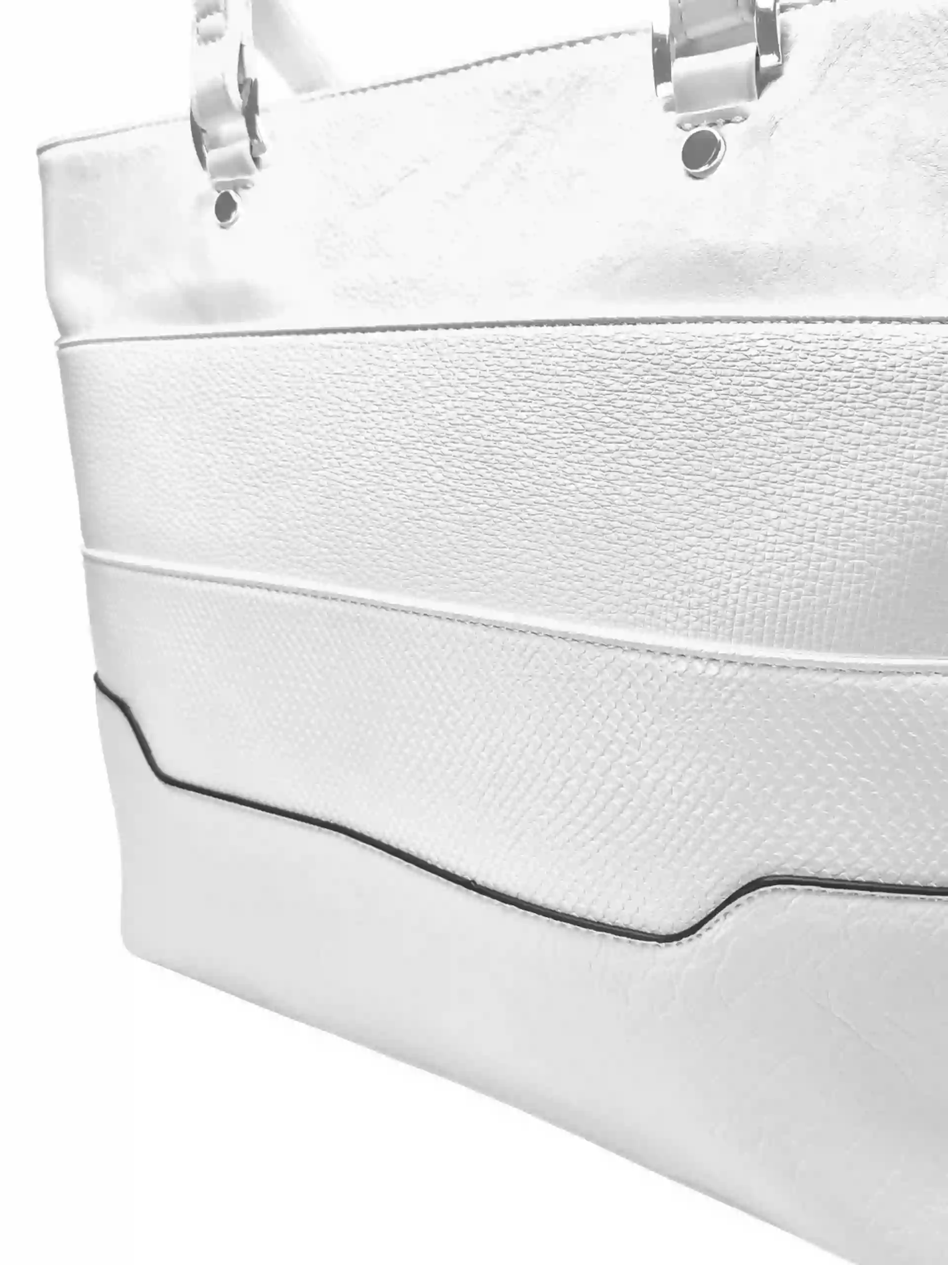 Bílá dámská kabelka přes rameno, Tapple, H190049, detail kabelky přes rameno