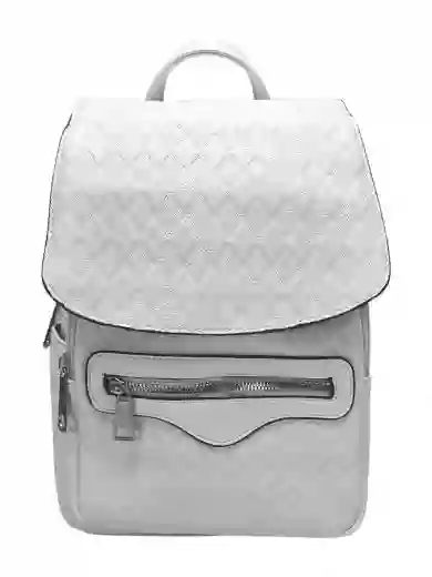 Bílý dámský batoh s kosočtverci, Tapple, H22113-1, přední strana batohu