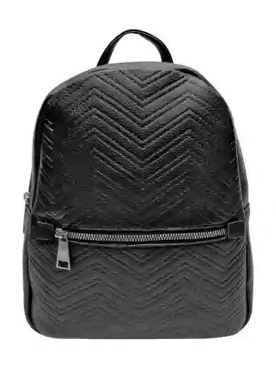 Černý dámský batoh s moderním vzorem, Tapple, H22802-1, přední strana batohu