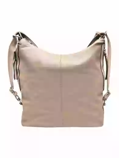 Velký světle hnědý kabelko-batoh s bočními kapsami, Tapple, 9314-3, přední strana kabelko-batohu