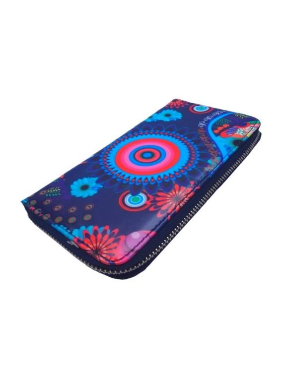 Dámská peněženka s barevným vzorem Tapple 8011S tmavě modrá přední strana