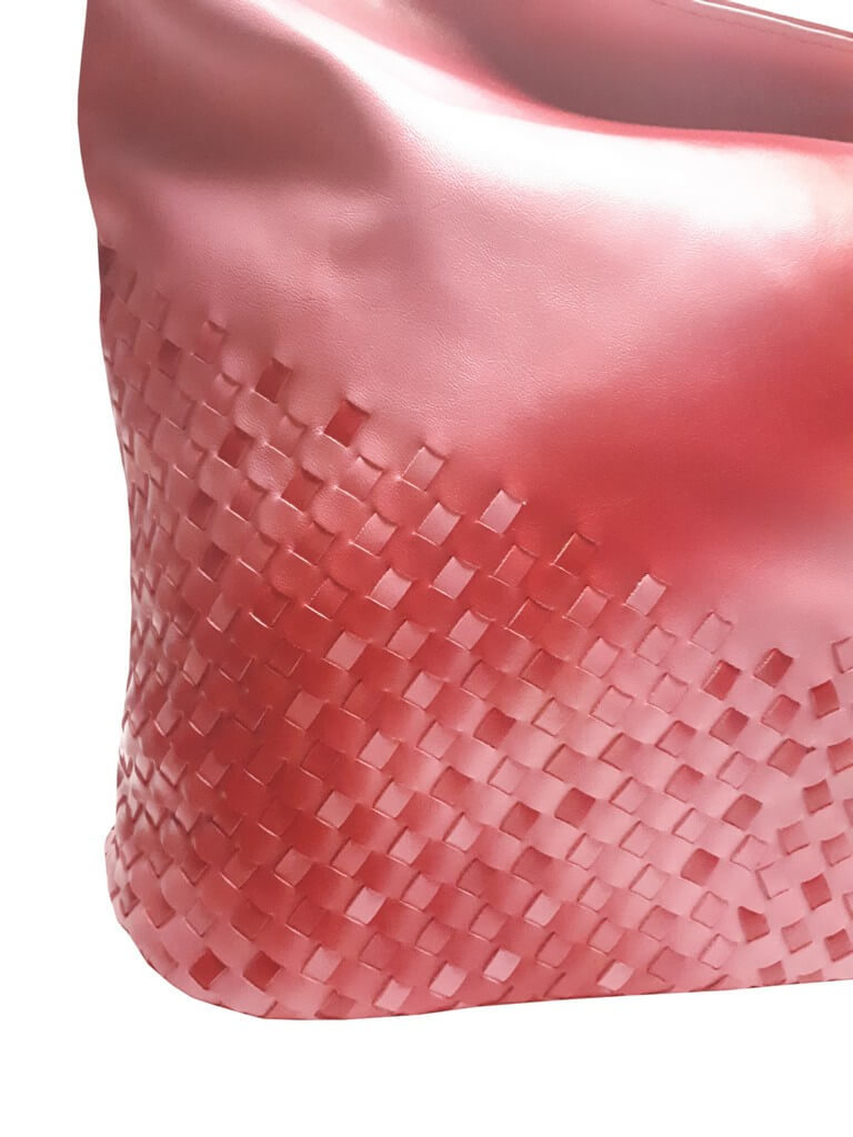 Unikátní kombinovaná kabelka Tapple 3091 středně růžová detail kabelky