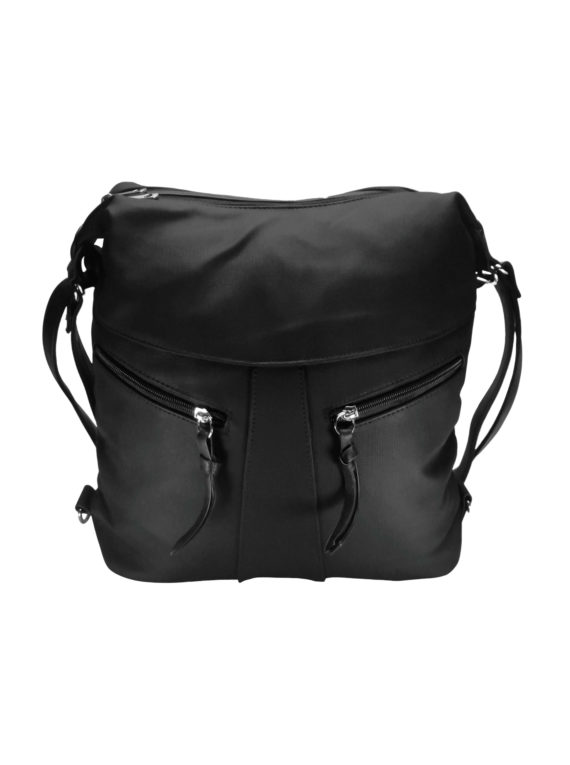 Velký dámský kabelko-batoh z eko kůže Tapple H18076 černý přední strana