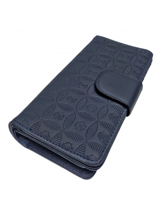 Dámská peněženka ze slušivé vzorované eko kůže, New Berry, YX-103, tmavě modrá, přední strana dámské peněženky