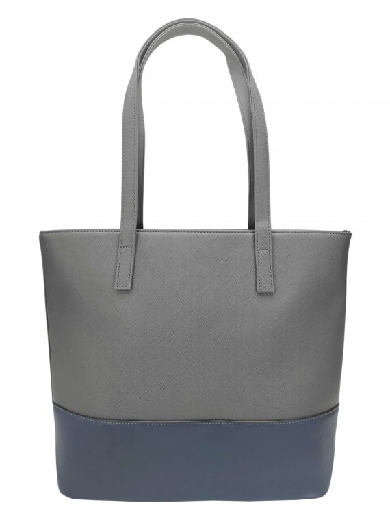 Slušivá dvoubarevná kabelka přes rameno Tapple, H17419, středně šedá, přední strana kabelky přes rameno