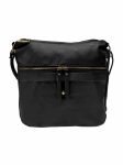 Velký černý kabelko-batoh 2v1 s kapsou