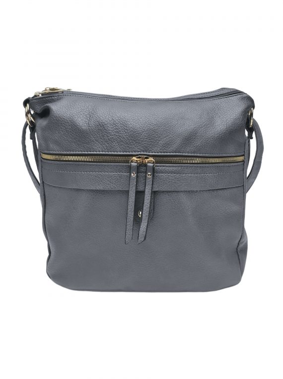 Velký kabelko-batoh 2v1 s praktickou kapsou, Int. Company, H23, středně šedý, přední strana kabelko-batohu