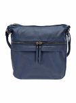 Velký tmavě modrý kabelko-batoh 2v1 s kapsou