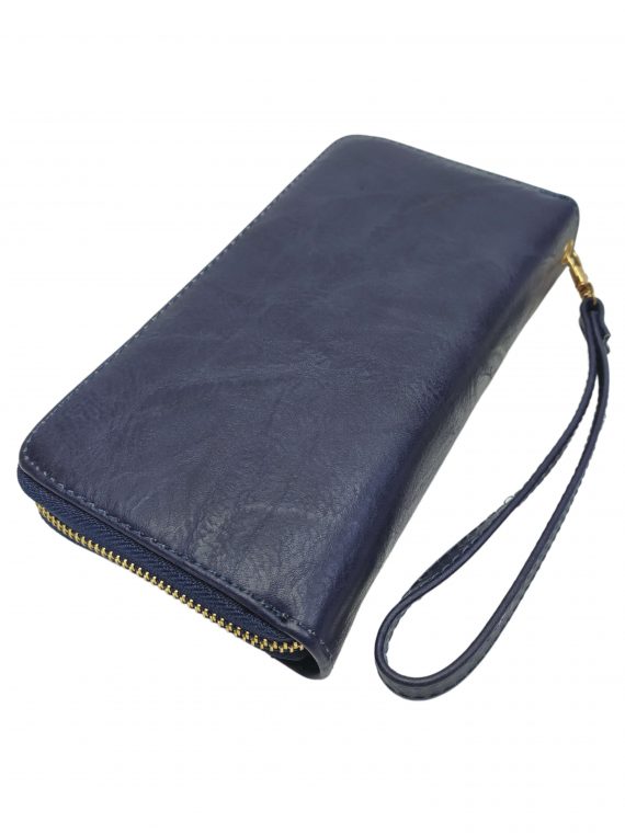 Velká tmavě modrá dámská peněženka z eko kůže, Gamaya, 6606, zadní strana dámské peněženky