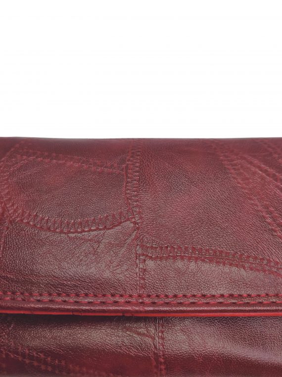 Velká vínová/bordó dámská peněženka se slušivým vzorem, Gamaya, 18-2-025, detail dámské peněženky