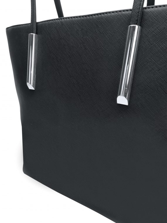 Černá moderní kabelka přes rameno, Tapple, H17429S, detail kabelky přes rameno