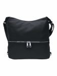 Velký černý kabelko-batoh 2v1 s praktickou kapsou