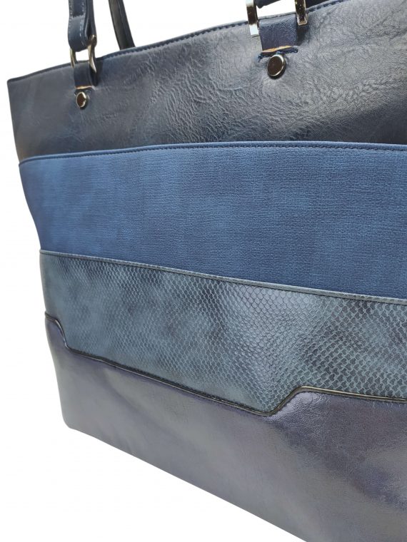 Tmavě modrá dámská kabelka přes rameno, Tapple, H190049, detail kabelky přes rameno