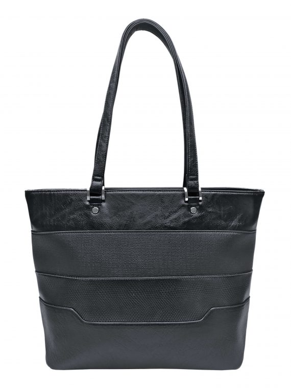 Černá dámská kabelka přes rameno, Tapple, H190049, přední strana kabelky přes rameno