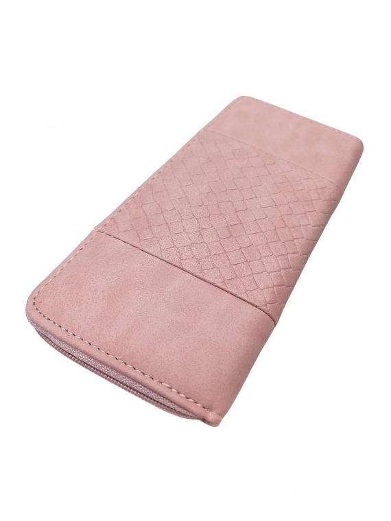 Světle růžová dámská peněženka s texturou, New Berry, 318-6, zadní strana dámské peněženky