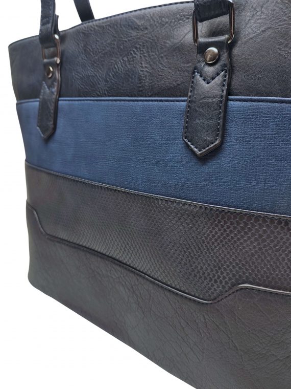 Tmavě modrá dámská kabelka přes rameno, Tapple, H190049, detail kabelky přes rameno
