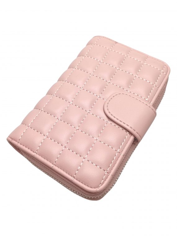 Moderní světle růžová dámská peněženka, Tapple, 020, přední strana dámské peněženky