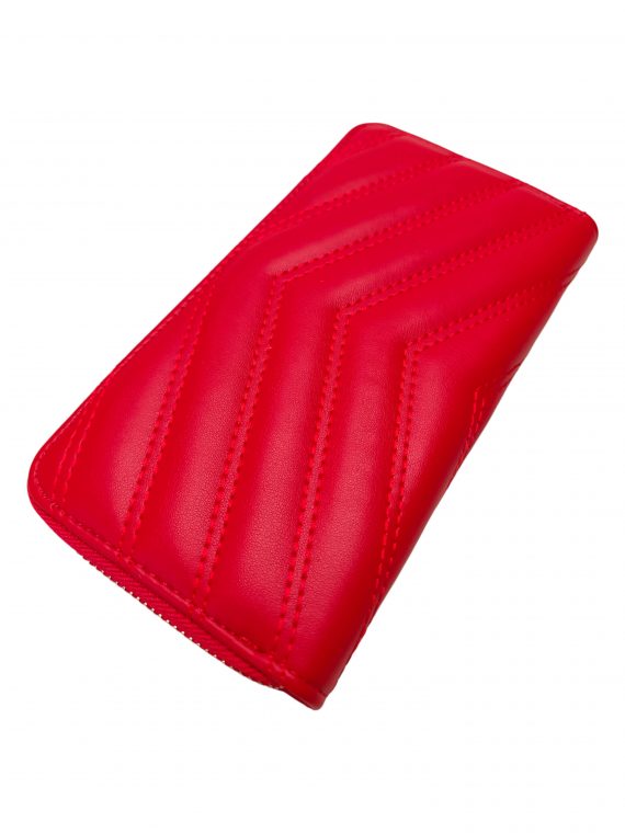Slušivá tmavě červená dámská peněženka, Tapple, 104, zadní strana dámské peněženky