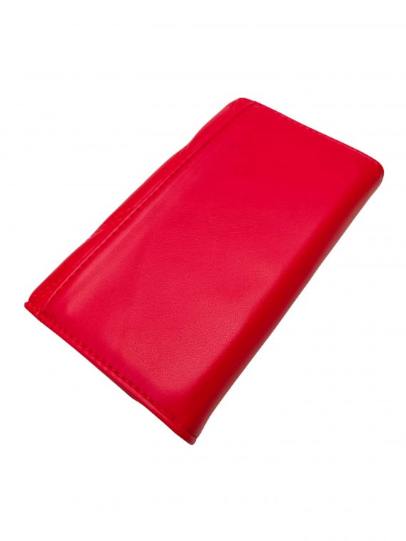 Tmavě červená dámská peněženka s prošíváním, Tapple, 501, zadní strana dámské peněženky