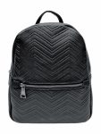 Černý dámský batoh s moderním vzorem