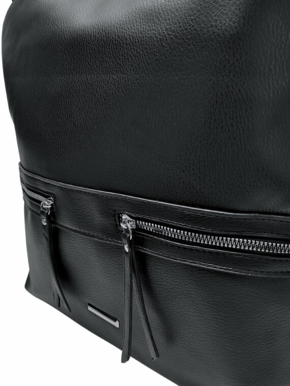Velká černá kabelka a batoh 2v1, Tapple, X366, detail kabelko-batohu 2v1