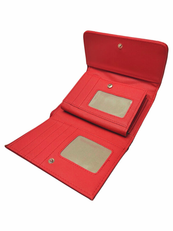 Elegantní tmavě červená dámská peněženka, Tapple, 102, vnitřní uspořádání dámské peněženky