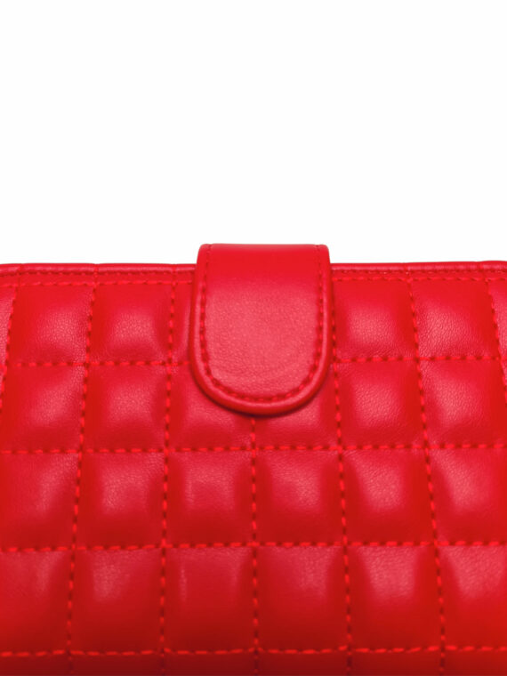 Velká tmavě červená dámská peněženka, Tapple, 118, detail dámské peněženky