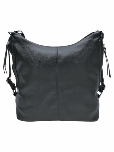 Velký černý kabelko-batoh s bočními kapsami, Tapple, 9314-3, přední strana kabelko-batohu