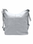Velký světle šedý kabelko-batoh s bočními kapsami